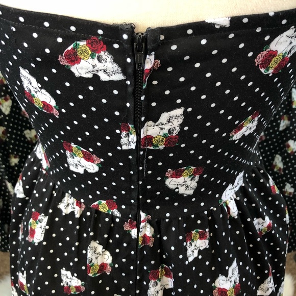 Hot Topic Polka Dot & Skulls Pin-Up Dress - Picture 6 of 8